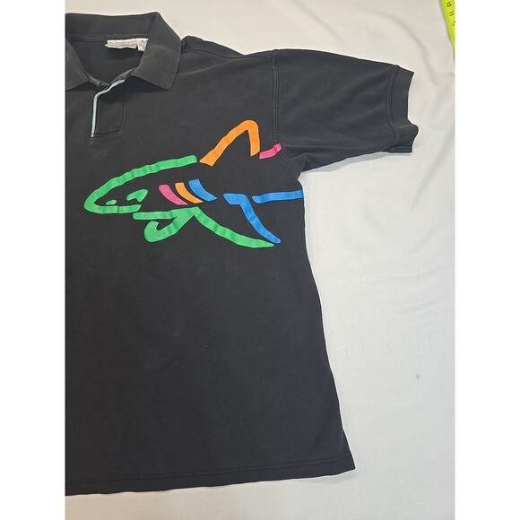 Reebok Vintage 90s Greg Norman Shark Logo Polo SHIRT SZ XL **DAMAGED*** - Picture 5 of 10